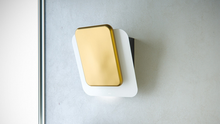 Настенная вытяжка Sirius SLTC 103 SQUARES white/gold